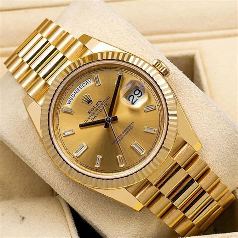 rolex day date yellow|day date 40mm yellow gold.